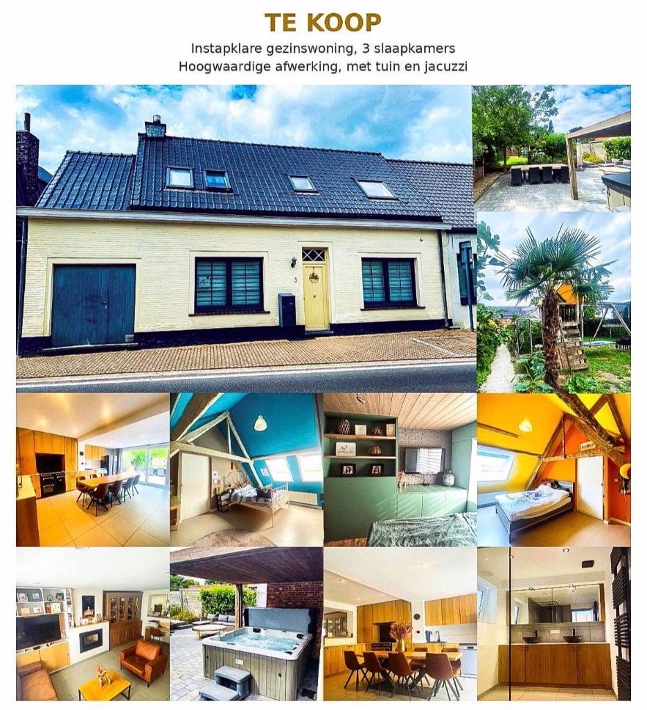 Gerenoveerde gezinswoning met 3 slpk en tuin, Immo, Maisons à vendre, Province de Flandre-Orientale, 200 à 500 m², Ventes sans courtier