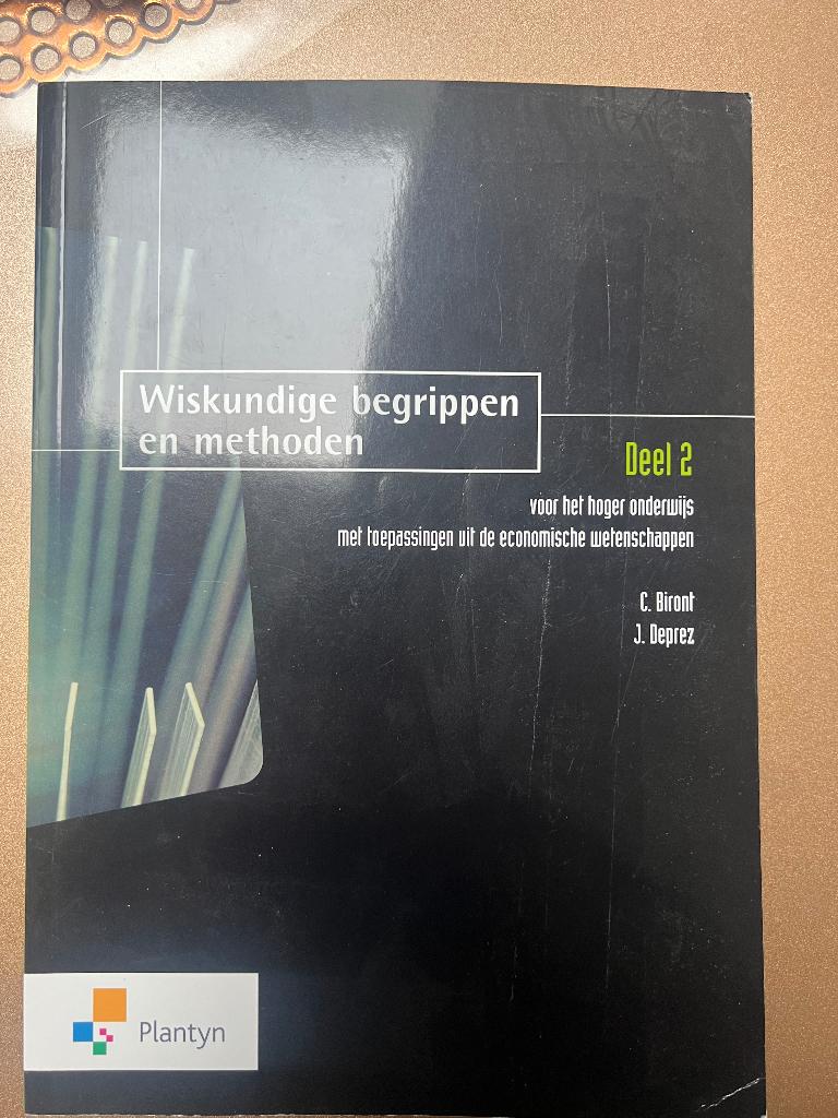 Wiskundige begrippen en methoden, Livres, Livres d'étude & Cours, Enlèvement ou Envoi, Comme neuf