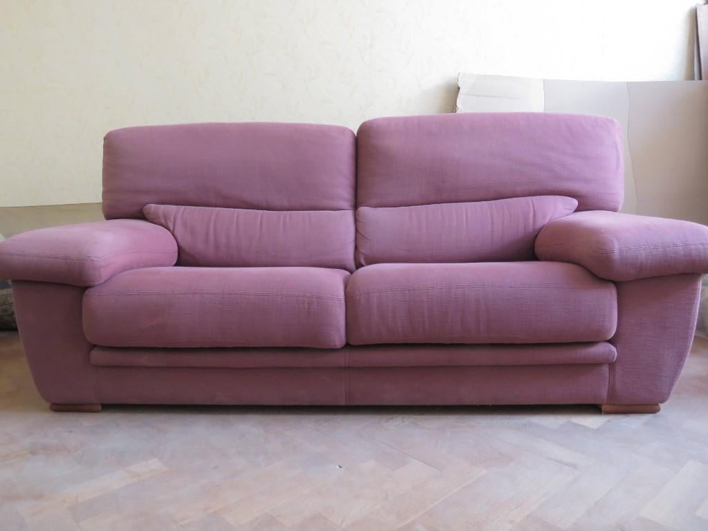 sofa, Huis en Inrichting, Zetels | Zetels, Gebruikt, Rechte bank, 200 tot 250 cm, 75 tot 100 cm, Hout, Stof, Ophalen