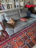 Lederen 3 persoons zitbank, Ophalen, Gebruikt, 100 tot 125 cm, Leer