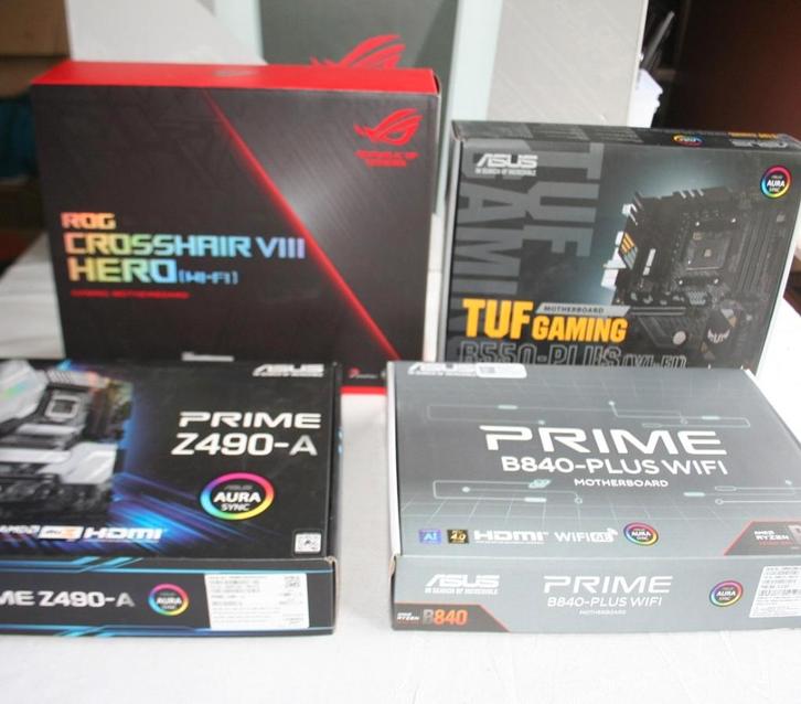 MOBO + CPU ASUS MSI B550 A520M Z490-A X570, Computers en Software, Moederborden, AMD, DDR3, Ophalen