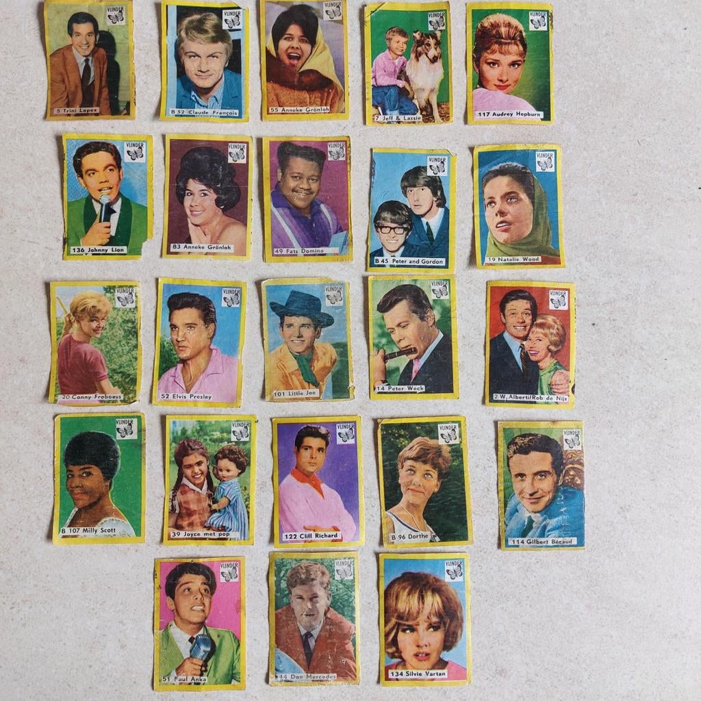 Lot luciferetiketten Vlinder : internationale vedetten, Ophalen of Verzenden