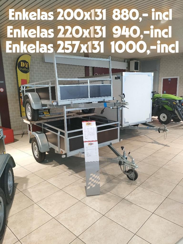 Aanhangwagens van 750 tot 3500 mtm Nieuw, Auto diversen, Ophalen of Verzenden, Nieuw