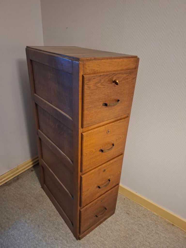 Antieke eiken archiefkast, Huis en Inrichting, Ophalen