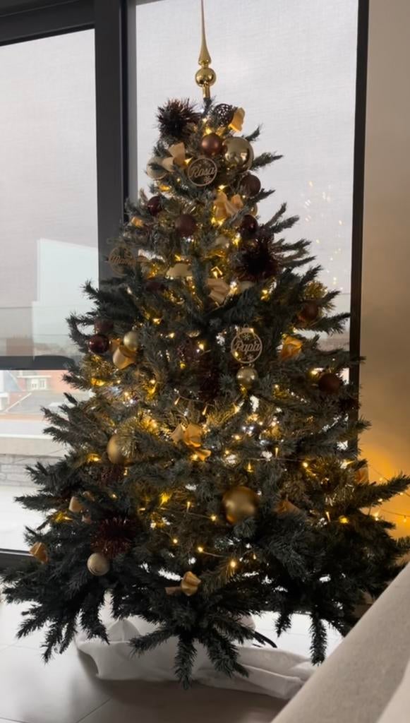 Kerstboom + versiering, Diversen, Kerst, Ophalen, Gebruikt