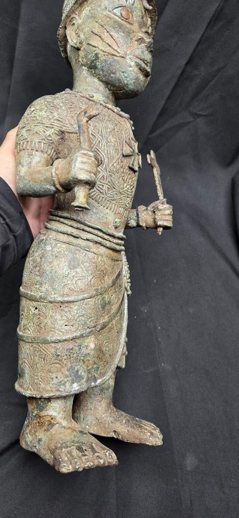 Prachtige afrikaanse antiek verzameling in BRONZE, Ophalen of Verzenden