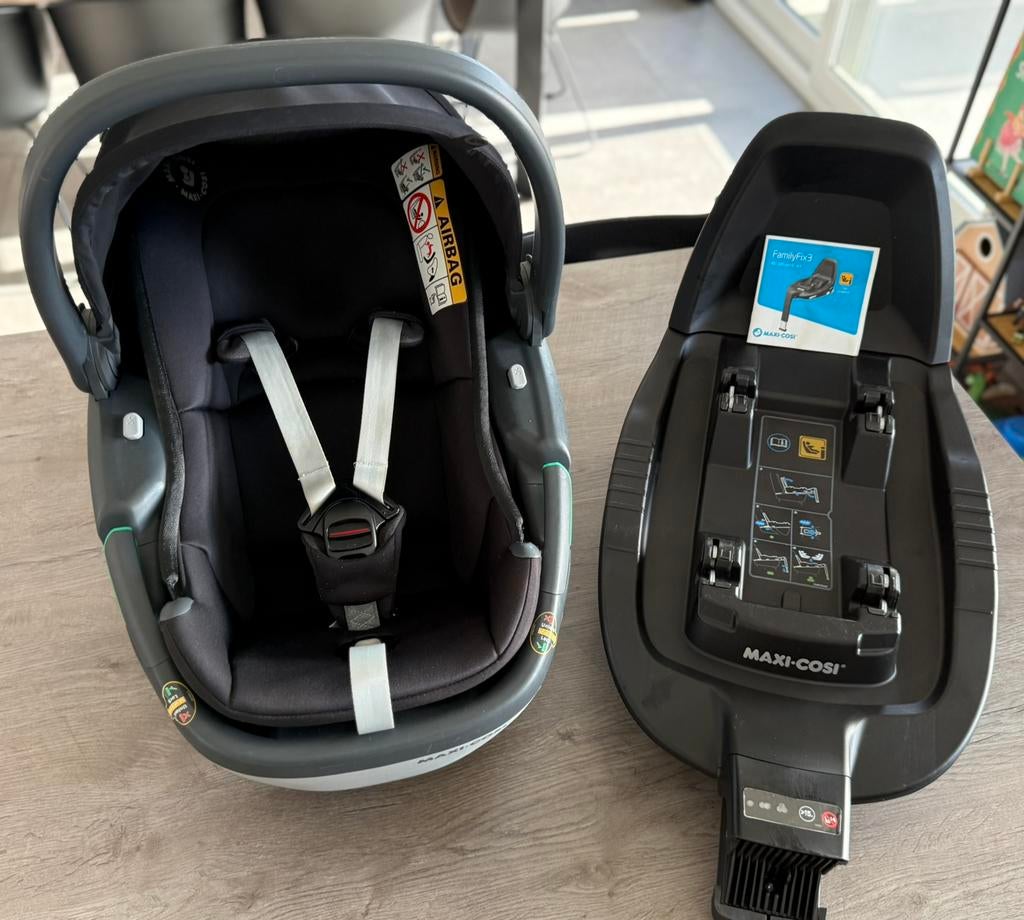 Maxi-Cosi Coral & FamilyFix3, Enfants & Bébés, Sièges auto, Utilisé, Maxi-Cosi, Isofix, Enlèvement