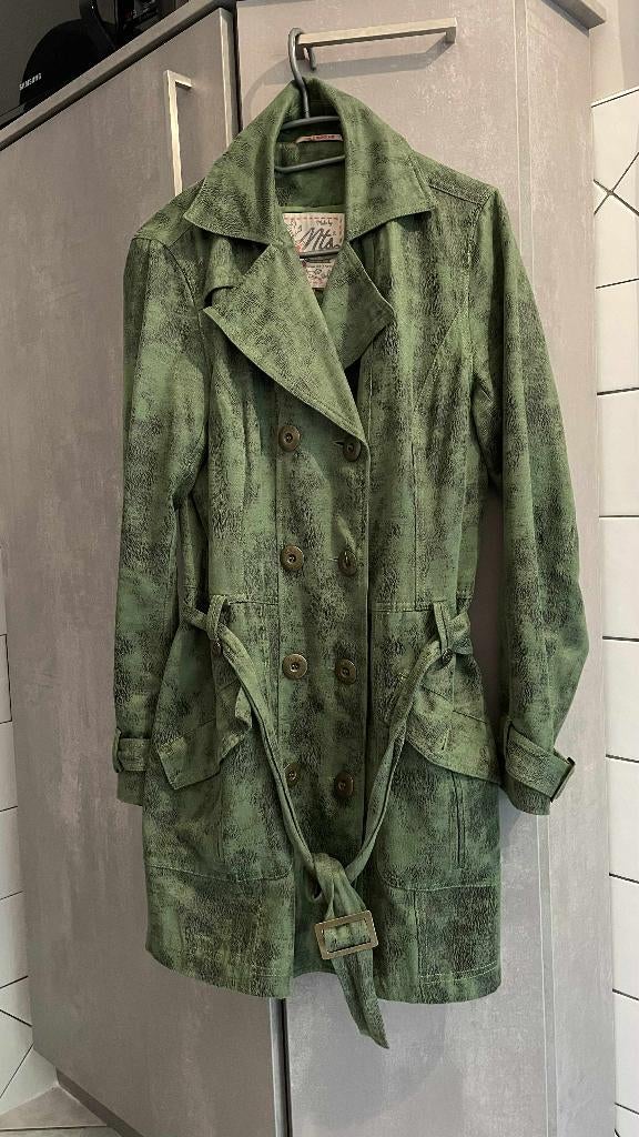 VESTE TRENCH  ceinturé vintage vert NOTTHESAME M, Vêtements | Femmes, Notthesame, Enlèvement ou Envoi, Comme neuf, Vert