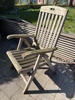 6 Stevige Houten tuinstoelen, Ophalen, Gebruikt, Hout, Inklapbaar