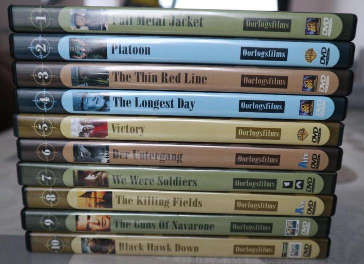 dvd 10 klassieke oorlogsfilms (volledige reeks), CD & DVD, DVD | Action, Comme neuf, Guerre, À partir de 16 ans, Enlèvement ou Envoi