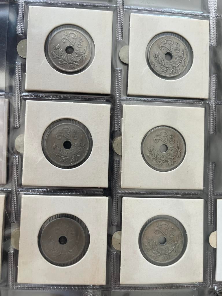 13 Belgische munten 25 centiem, Enlèvement ou Envoi