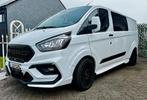 Ford custom 2.0 tdci l2h1, Auto's, Voorwielaandrijving, Monovolume, Wit, Leder