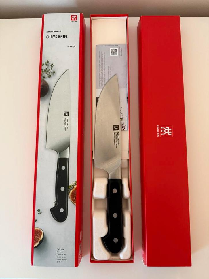Couteau de chef Zwilling Pro 16 cm, Maison & Meubles, Cuisine | Ustensiles de cuisine, Comme neuf, Enlèvement