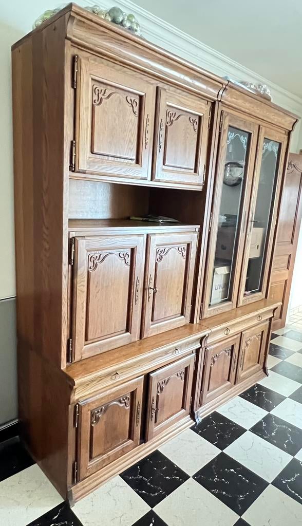 Buffetkast met vitrine-gedeelte, Ophalen, Gebruikt, 200 cm of meer, 150 tot 200 cm