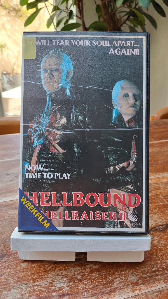 Hellbound: Hellraiser II NL Ex-rental VHS, Cd's en Dvd's, Vanaf 16 jaar, Ophalen of Verzenden, Gebruikt, Horror