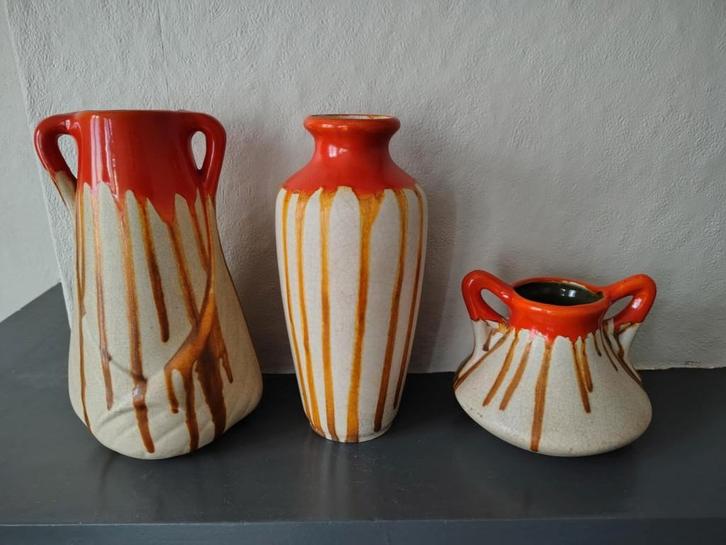 Art deco vazen céramique de Bruxelles jaren 1920/1930, Antiquités & Art, Antiquités | Vases, Enlèvement ou Envoi