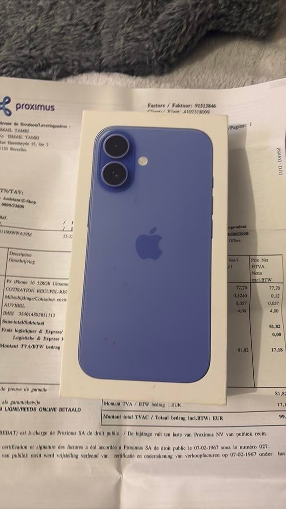 Iphone 16 128g, Télécoms, Téléphonie mobile | Apple iPhone, Enlèvement, Comme neuf, IPhone 16