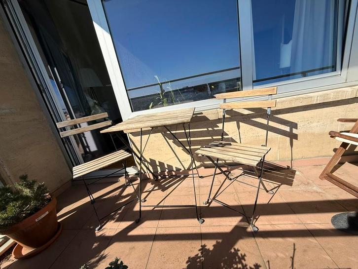 IKEA TÄRNÖ bistroset – tafel + 2 stoelen, Jardin & Terrasse, Ensembles de jardin, Utilisé, Salons de jardin, Bois, 2 places, Table à dinner