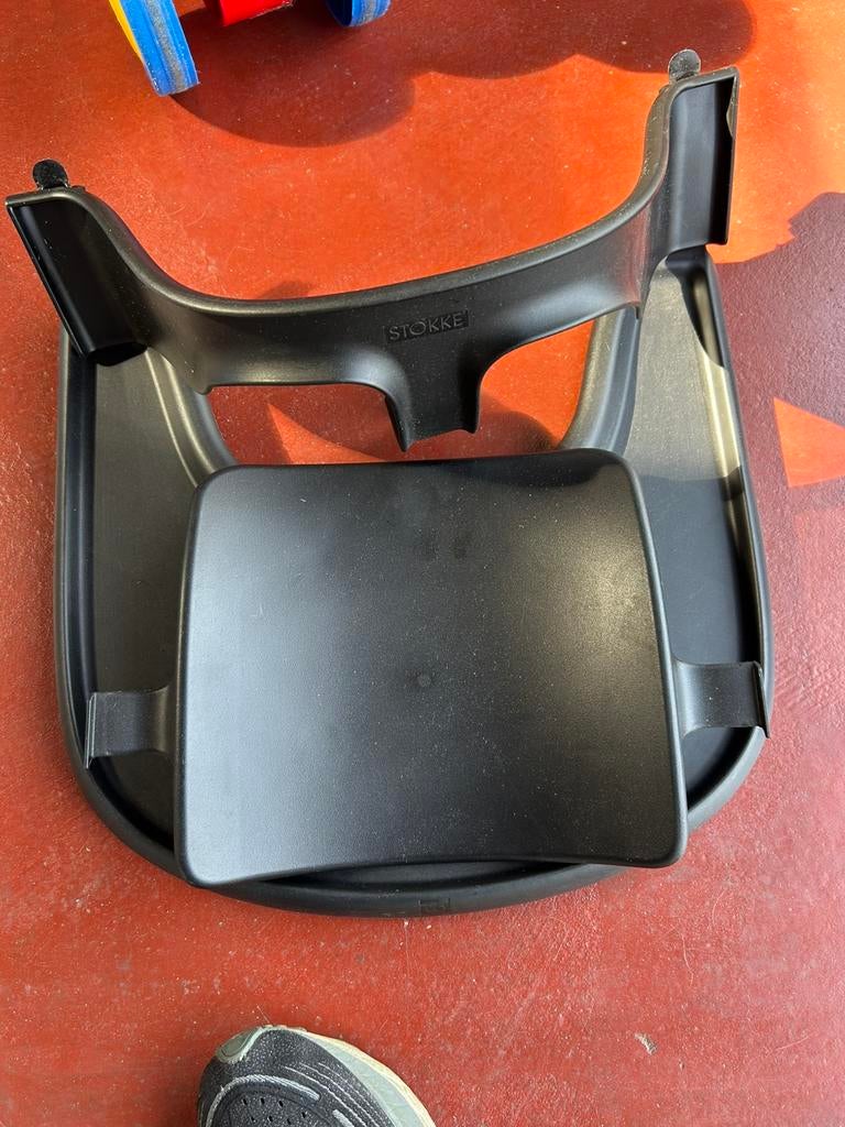 Stokke Tripp Trapp baby/peuterset: eetblad, rug- & beensteun, Ophalen, Gebruikt, Meegroeistoel