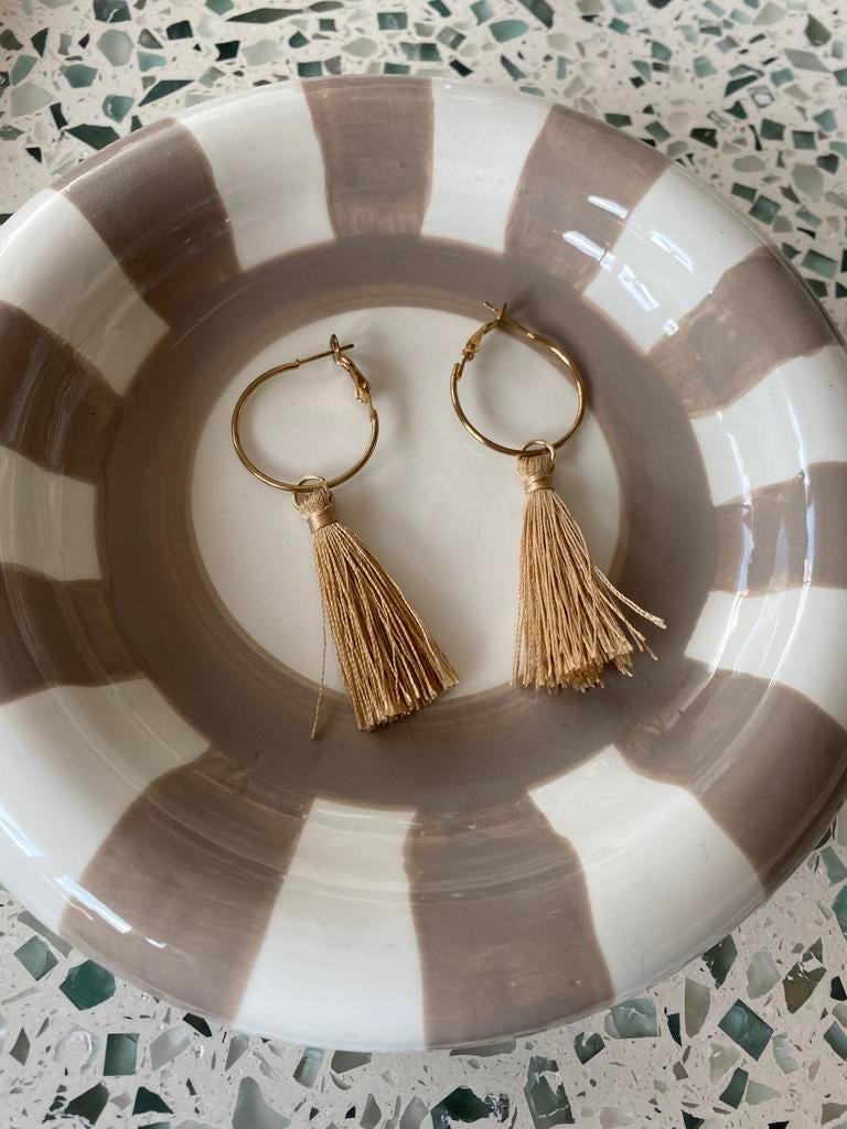 Boucles d’oreilles pompon, Bijoux, Sacs & Beauté, Boucles d'oreilles, Enlèvement ou Envoi, Neuf, Or, Pendantes