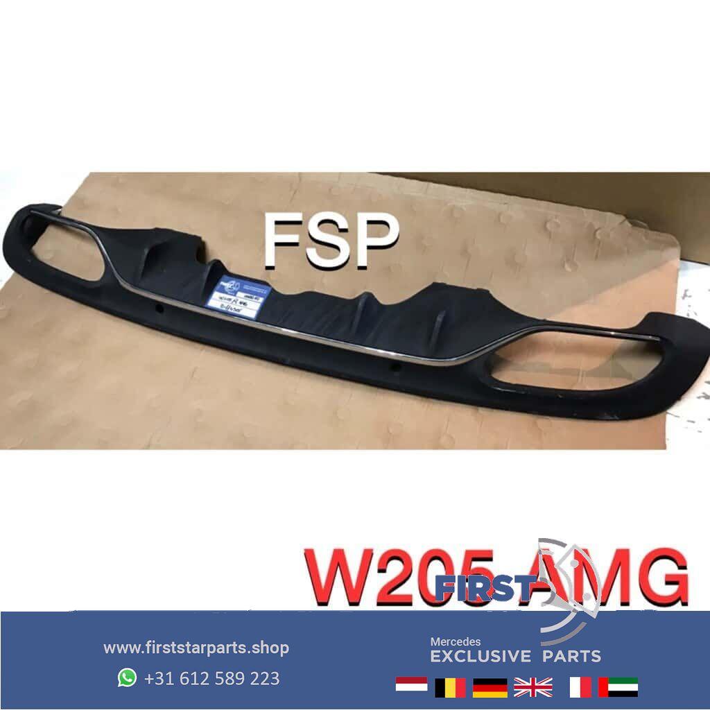 W205 FACELIFT AMG DIFFUSER Mercedes C Klasse 2018-2022 ACHTE, Gebruikt, -, Ophalen of Verzenden, -