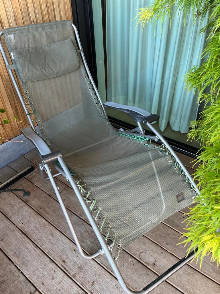 LAFUMA terras zetels ( 2 ) - handig bedienen, Caravanes & Camping, Meubles de camping, Enlèvement ou Envoi, Comme neuf