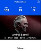 Tickets Andrea Bocelli, Tickets & Billets, Deux personnes, Mars