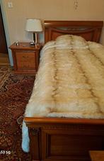 Lit 1 personne en merisier  avec table de nuit, Enlèvement, Comme neuf