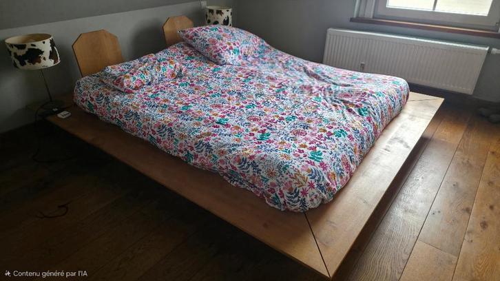 lit japonais futon 160*200, Huis en Inrichting, Slaapkamer | Bedden, Zo goed als nieuw, Ophalen