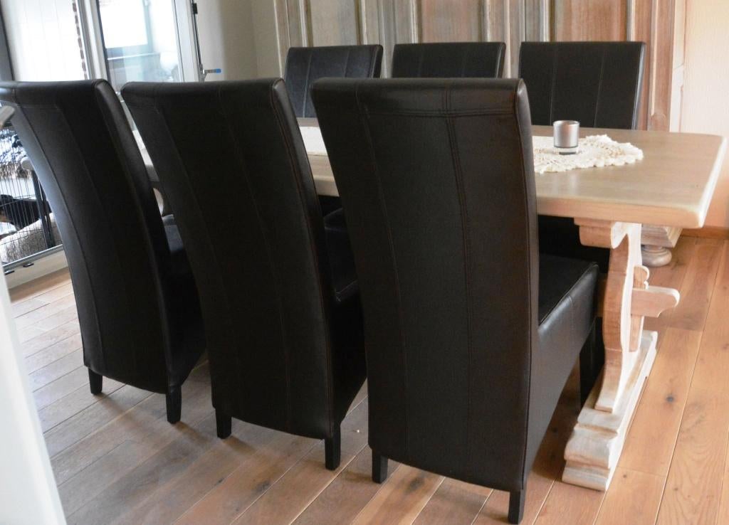 chaises de salle à manger, Enlèvement, Comme neuf, Brun, Cinq, Six Chaises ou plus