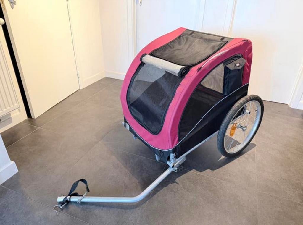 Chariot à vélo pour chien XXL, Vélos & Vélomoteurs, Remorque pour chien, 60 à 80 kg, Pliable, Comme neuf