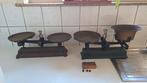 2 antieke weegschalen met gewichtjes, Antiek en Kunst, Ophalen