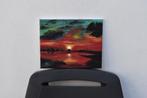 Schilderij met rode zonsondergang, gesigneerd Joky Kamo, Antiek en Kunst, Ophalen