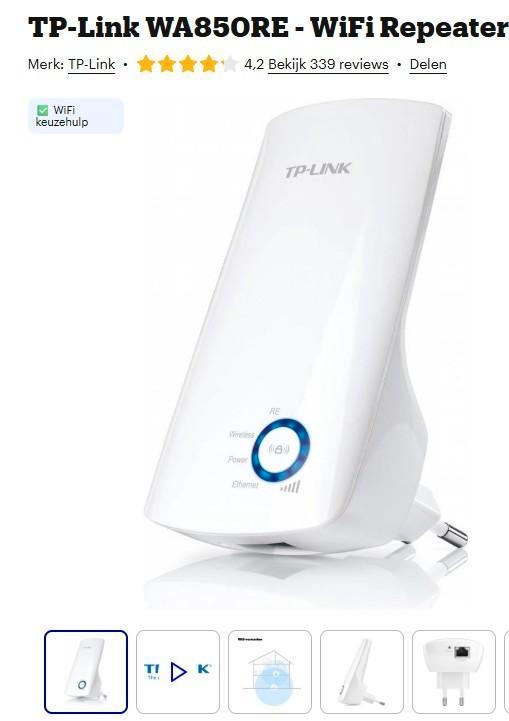 TP-Link TL-WA850RE Wifi repeaters  - 3 stuks, Informatique & Logiciels, Amplificateurs wifi, Comme neuf, Enlèvement