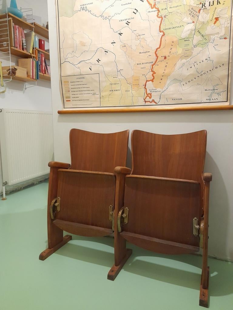 Houten cinema stoel, Antiek en Kunst, Ophalen