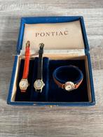 Pontiac 3x avec boîte d'origine, Montre-bracelet, Autres marques, 1930 à 1960, Avec bracelet