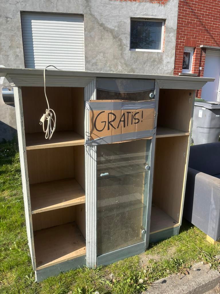 Kast met verlichting, Huis en Inrichting, Kasten | Buffetkasten, Ophalen, Gebruikt