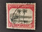 Western Samoa 1935 - zicht op Apia, Ophalen of Verzenden, Gestempeld