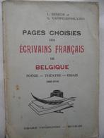 Pages choix des écrivains français de Belgique, Utilisé, Enlèvement ou Envoi, Librairie Vanderlinden, Fiction