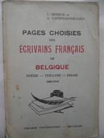 Pages choix des écrivains français de Belgique, Livres, Enlèvement ou Envoi, Fiction, Librairie Vanderlinden, Utilisé