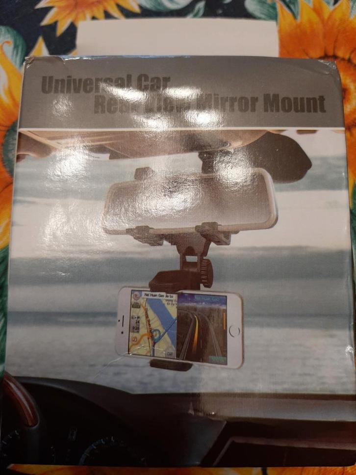 Support GSM à fixer sur rétroviseur intérieur., Telecommunicatie, Telefoonhouders, Zo goed als nieuw, Ophalen