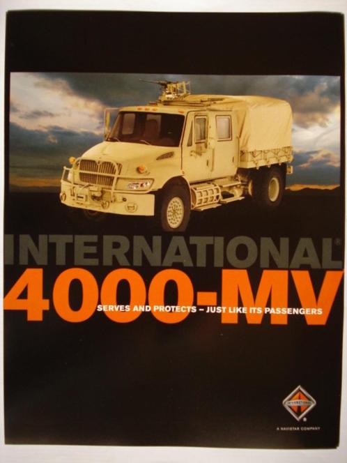 International 4000-MV Military Vehicle 2006 Brochure Catalog, Boeken, Oorlog en Militair, Zo goed als nieuw, Landmacht, 1945 tot heden