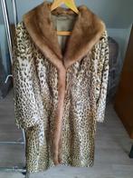Mantel in tijgerpels met vison kraag, Kleding | Dames, Jassen | Winter, Ophalen of Verzenden, Zo goed als nieuw, Maat 42/44 (L)