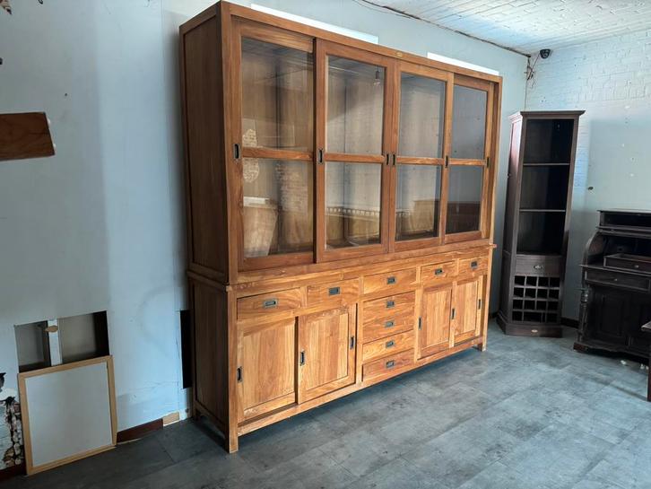 Vitrine en teck, Maison & Meubles, Armoires | Vitrines, Comme neuf, Enlèvement