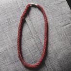 Halsketting in bordeaux koraal, Ophalen of Verzenden