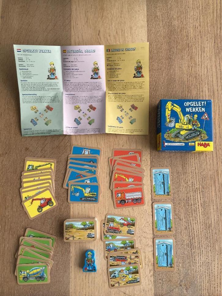 Opgelet! Werken - Haba kaartspel, Kinderen en Baby's, Speelgoed | Educatief en Creatief, Gebruikt, Ophalen of Verzenden