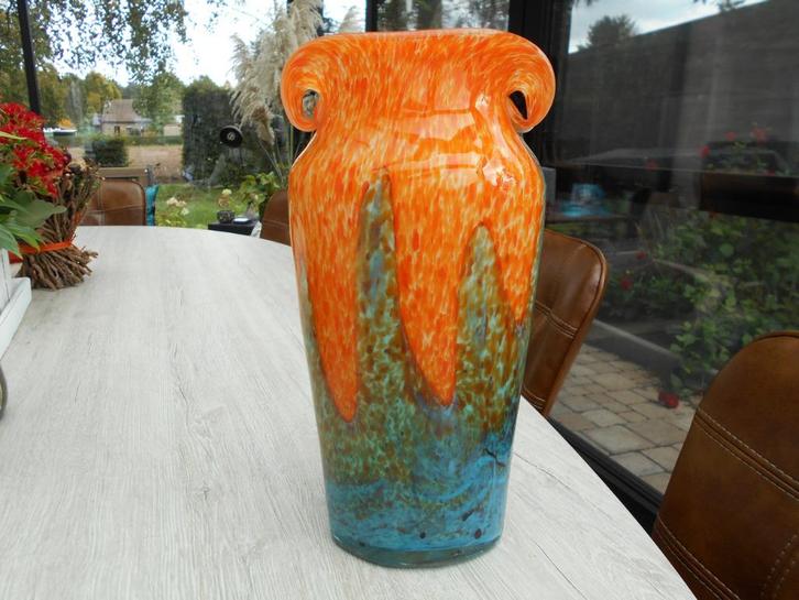 Prachtige vaas in glaspasta, Antiek en Kunst, Antiek | Glaswerk en Kristal, Ophalen of Verzenden