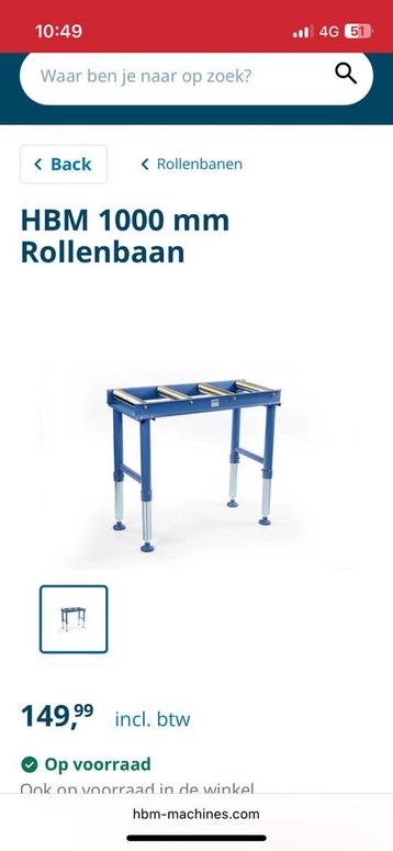 Rollenbaan HBM  1 meter beschikbaar voor biedingen