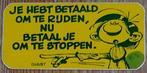 Guust Flater sticker 1979 Franquin Gaston Lagaffe, Enlèvement ou Envoi, Gaston ou Spirou, Comme neuf, Image, Affiche ou Autocollant