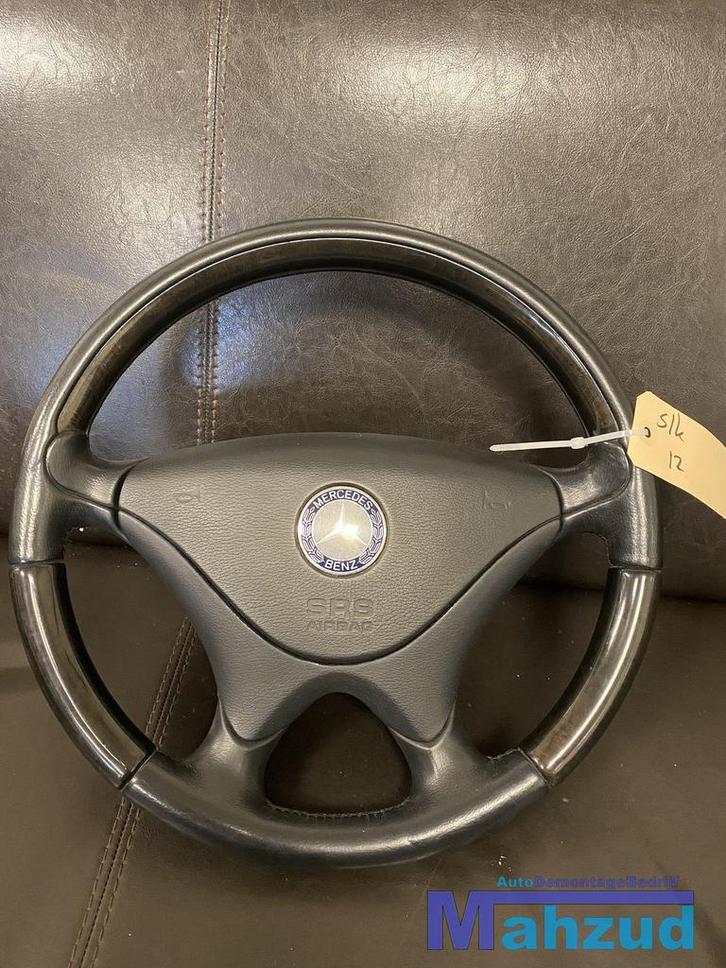 MERCEDES SLK R170 W208 CLK HOUT stuur met airbag leer zwart, Auto-onderdelen, Besturing, Mercedes-Benz, Gebruikt, Ophalen of Verzenden